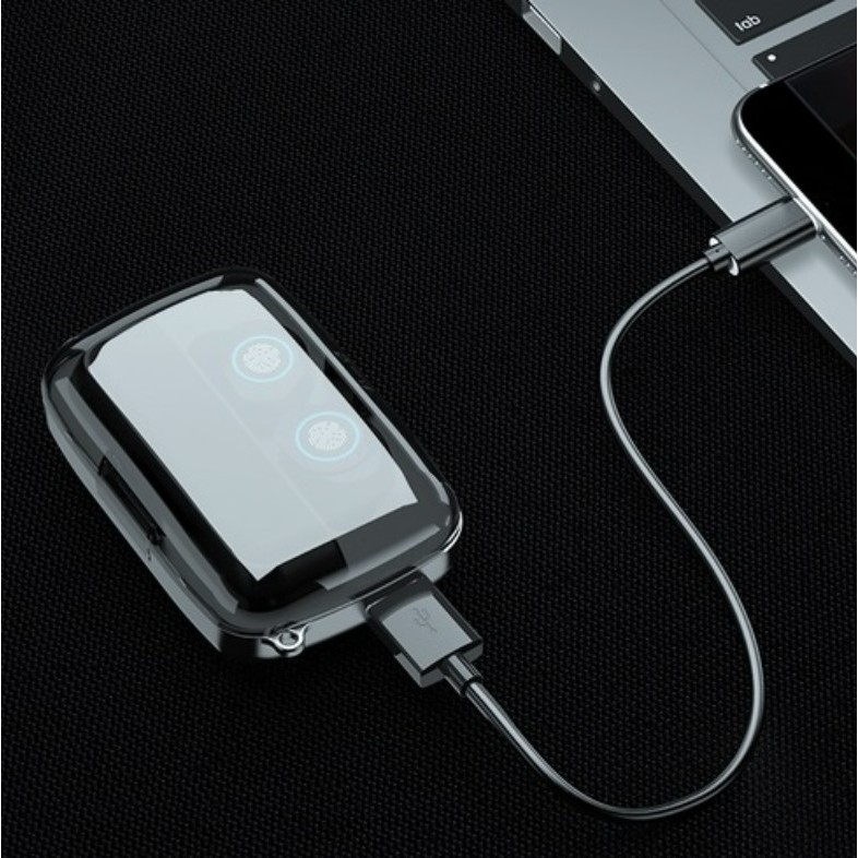 ⚡YZ M18 Bluetooth Headset Earphone with mic Power Bank Wireless Eerbuds COD LED Display Bass Ori