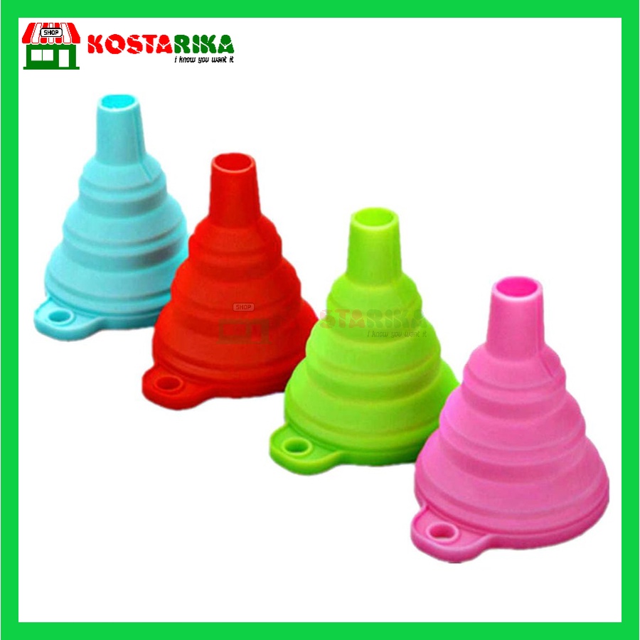 Corong Mini Silikon Lipat Portable Corong Air Dan Minyak Corong Serbaguna Corong Flexibile