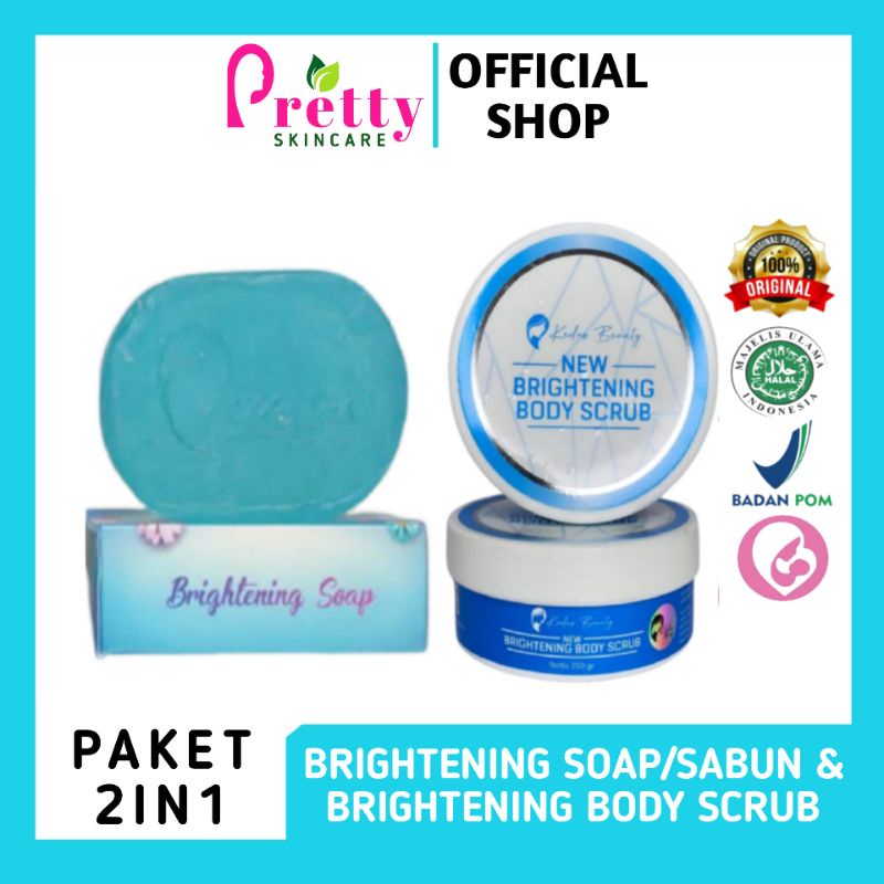 KEDAS BEAUTY SEPAKET ORIGINAL BPOM 2IN1 | BODY SCRUB | BRIGHTENING SOAP | LULUR | PEMUTIH BADAN | PE