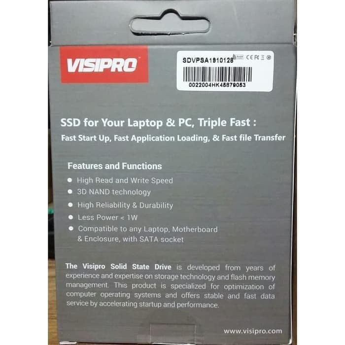 SSD VISIPRO SSD+ NAND 128GB SATA