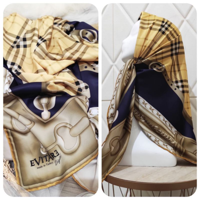 Jilbab Jumbo Segi Empat Murah Hijab Turki Original Ukuran 110 cm