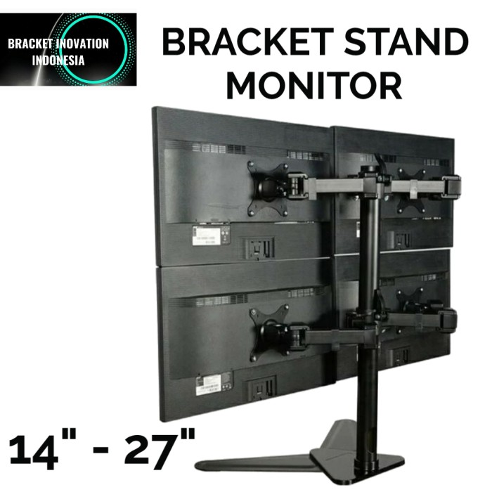 BRACKET MEJA BREKET MEJA 4 MONITOR 14-27 INCI