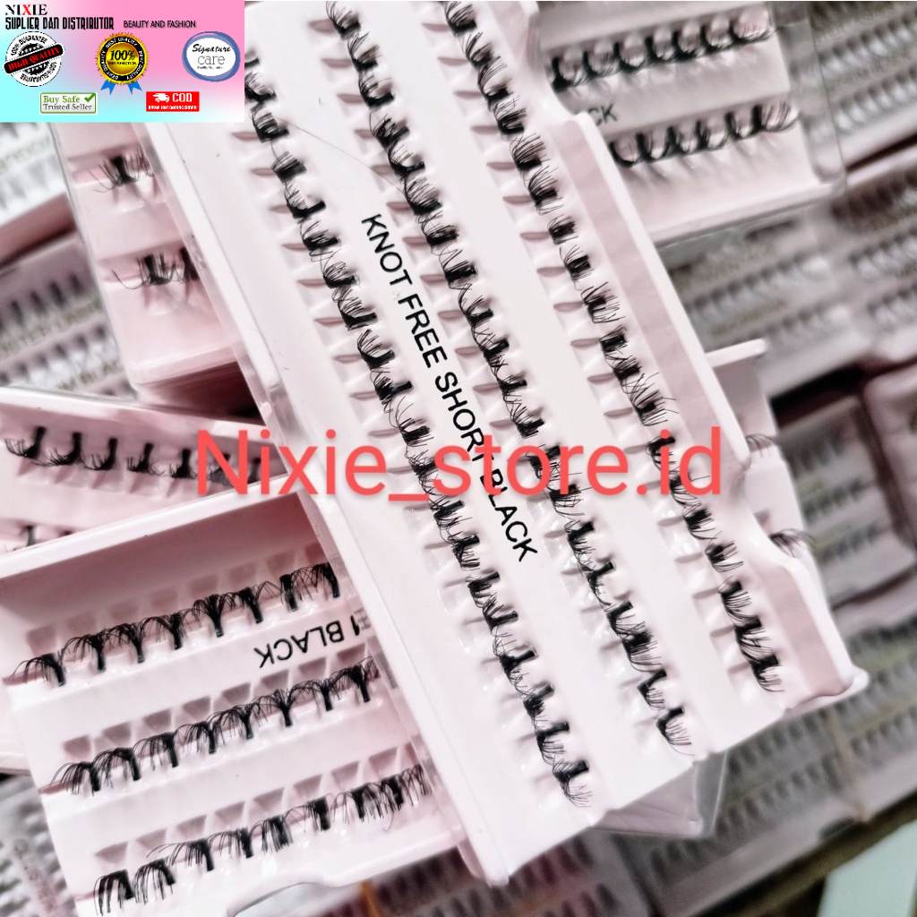 Bulu mata Tanam Eyelash Extension KNOT FREE EXTRA LENTIK EXTRA TEBAL HITAM 10 ply Super Premium Kualitas Export Bagus