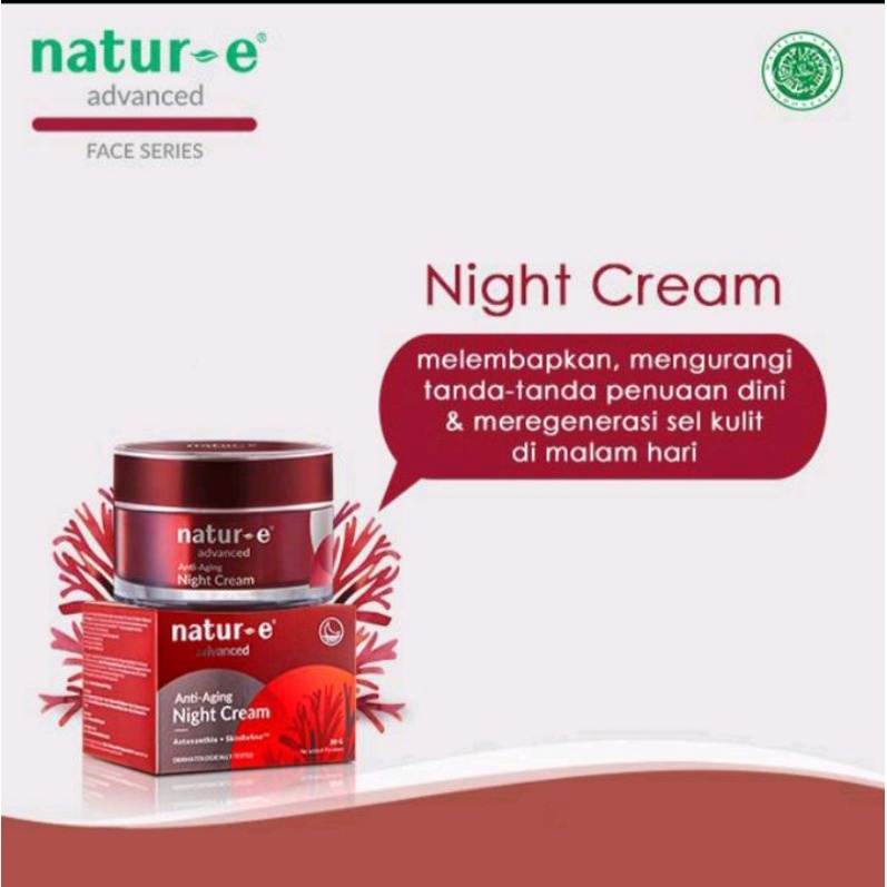 Natur e night krim 30gr anti-aging (bebas flek hitam)