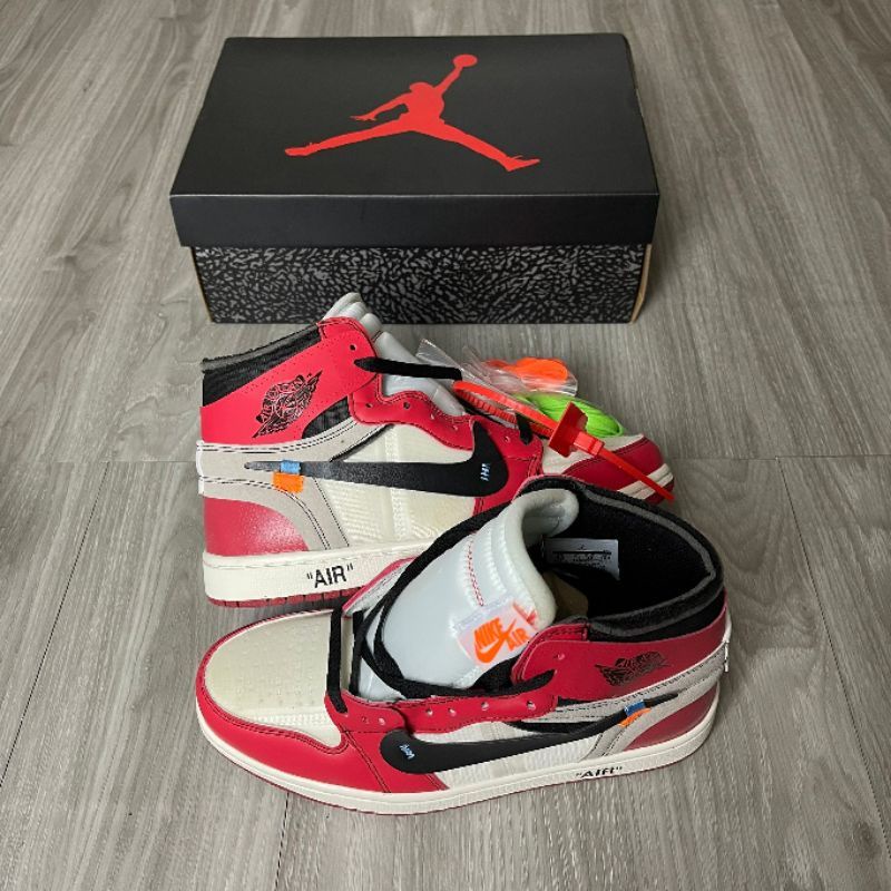 NEW sepatu AIR JORDAN 1 HIGH CHICAGO OFF WHITE 100%
