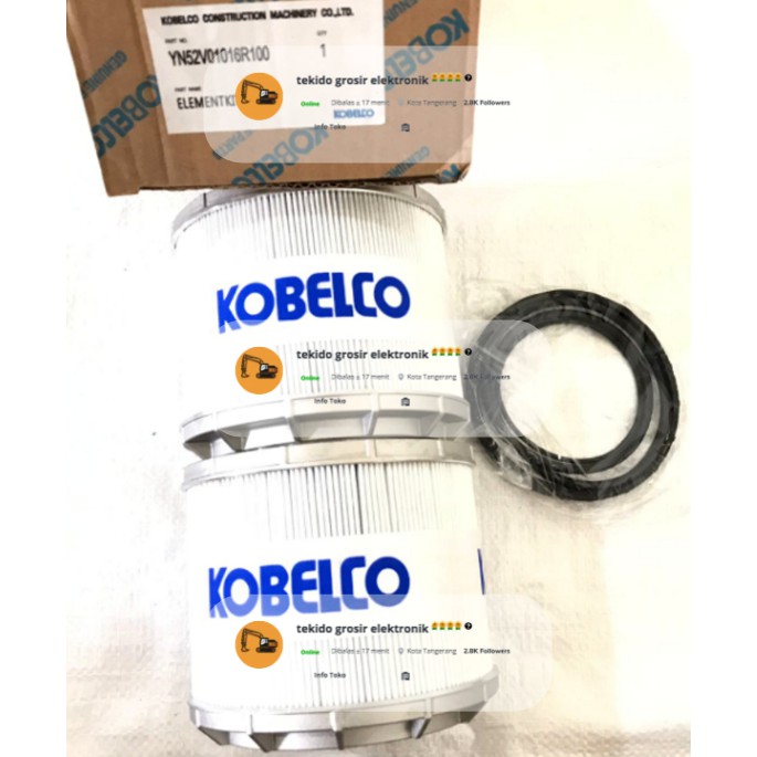 Filter oli sk200-8 YN52V01016R100 filter tangki oli hidrolik