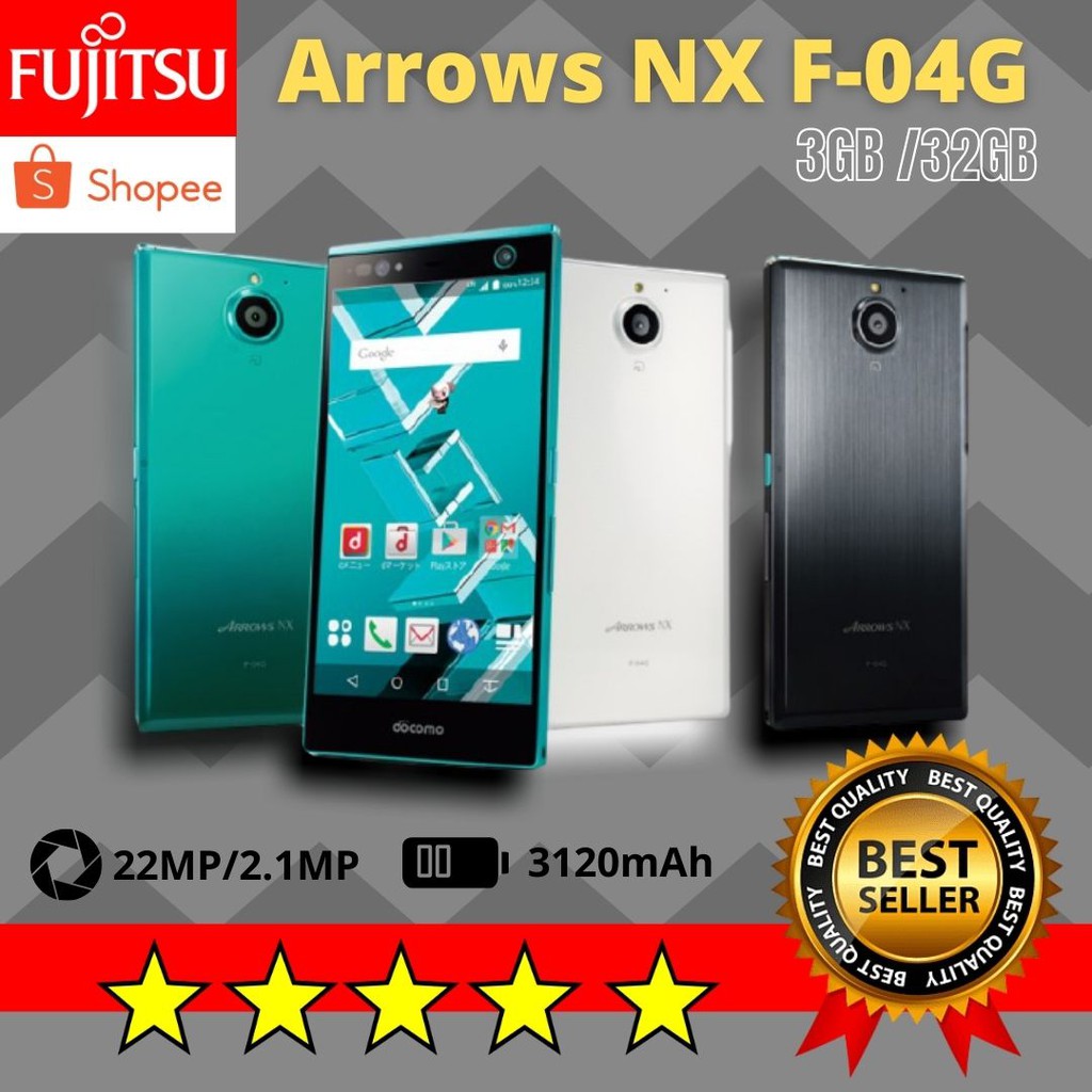 [PROMO CUCI GUDANG] FUJITSU ARROWS NX F 04G/Second Batangan/Handphone gaming jaringan 4G LTE