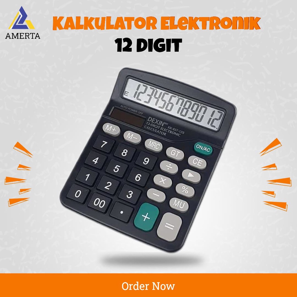 DEXIN Kalkulator Elektronik 12 Digit