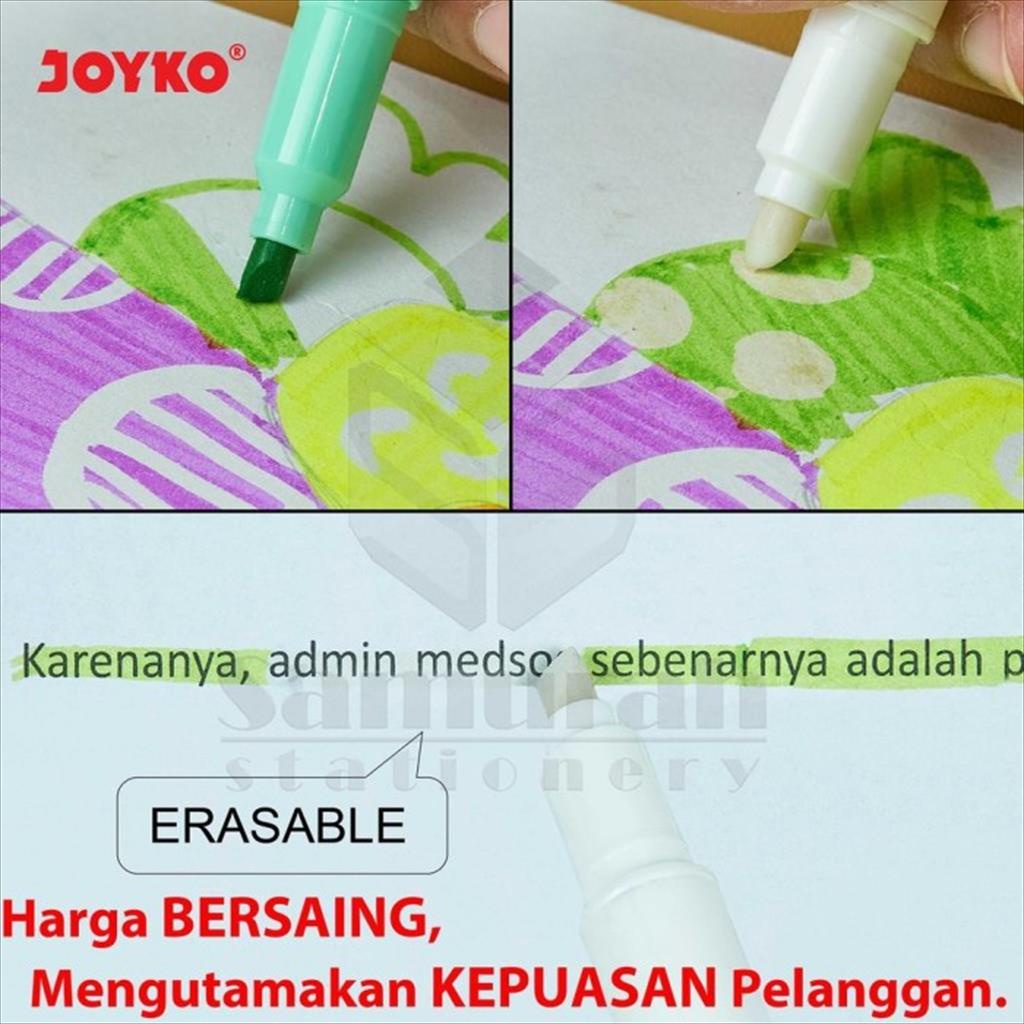 

mdn Erasable Highlighter Joyko HL-69 - 6 Colours / Spidol Warna Penanda Bisa Dihapus HL 69 isi 6