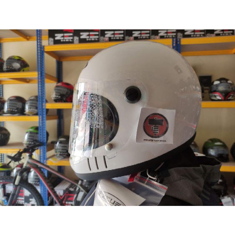 Zeus zs816E Zs 816 Helm Full Face Vintage WHITE Cakil-2