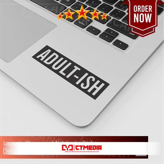 Sticker Cutting ADULT ISH Macbook Laptop decal Cut Stiker iPhone Apple dekorasi gadget hiasan unik