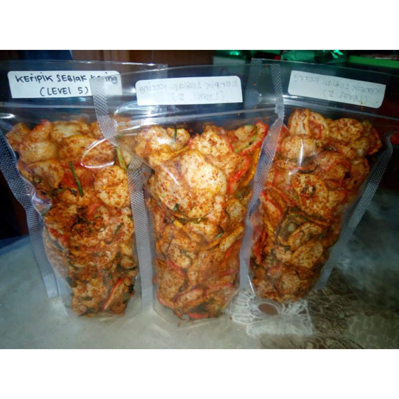 

kerupuk seblak extra pedas lv 1-5 @1kilogram