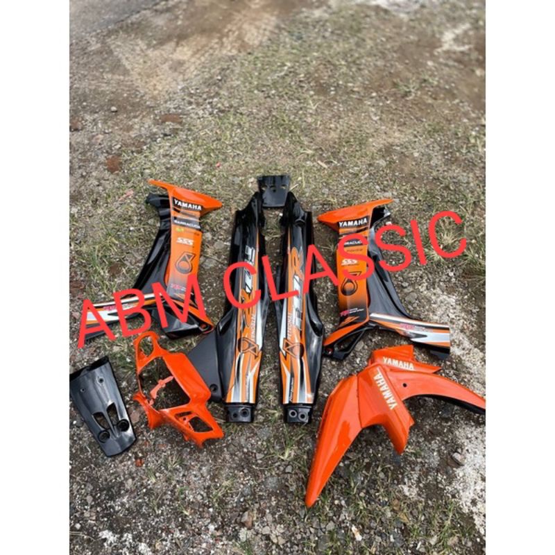 COVER BODY YAMAHA FIZR F1Z R PETRONAS ORANGE HITAM FULL SET HALUS YAMAHA FIZR