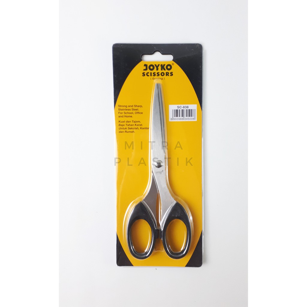 Gunting Joyko SC838 Gunting Stainless Kertas Sedang Kantor Tajam SC-838 Kecil-3