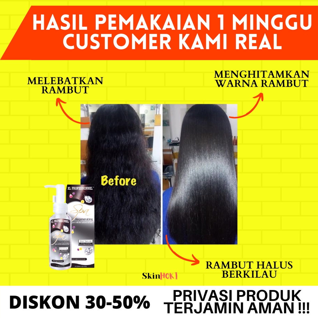 HAIR SERUM PENGHALUS RAMBUT VITAMIN RAMBUT XL PROFESIONAL 125ML PENGHILANG RAMBUT BERCABANG ORIGINAL BPOM