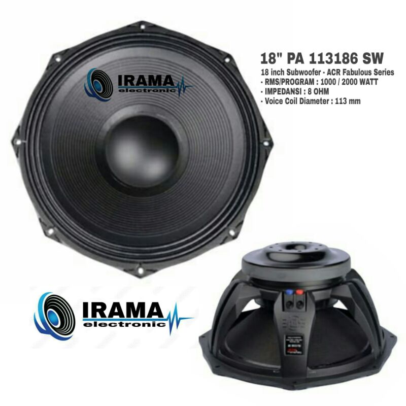Speaker ACR Fabulous 18" PA 113186 SW 2000 WATT