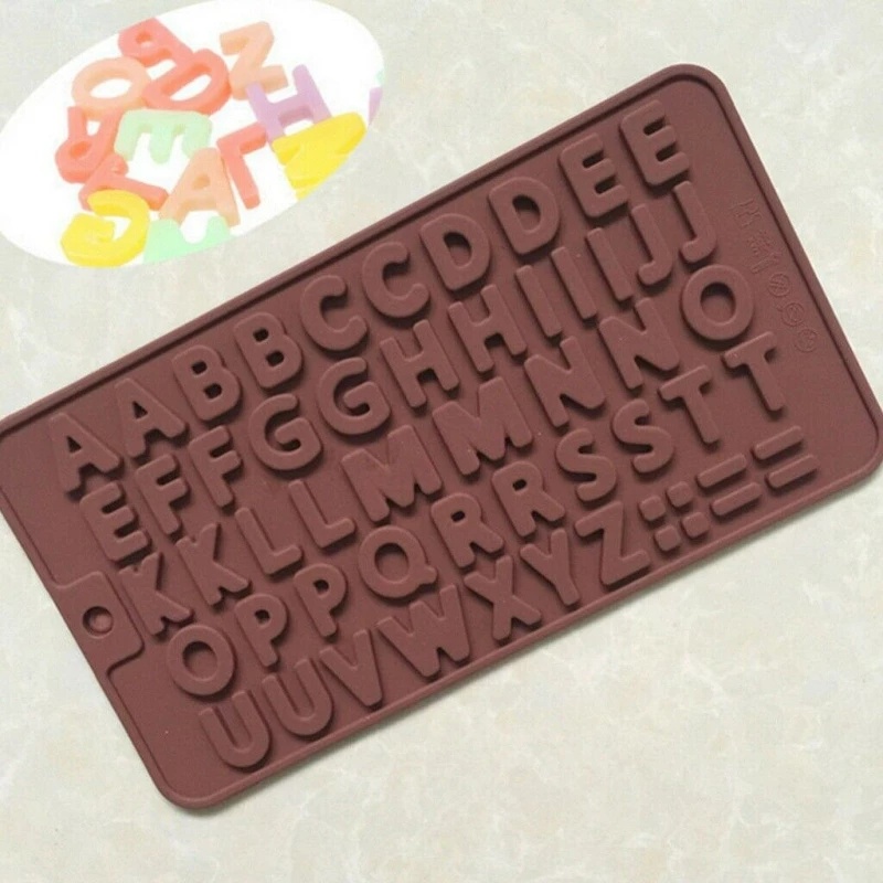 [Silicone Alphanumeric Chocolate Mold] [Confectionery &amp; Biscuits  Making Molds] [Wedding, Parties and DIY Handmade Baking Tools] [Cake Decoration]