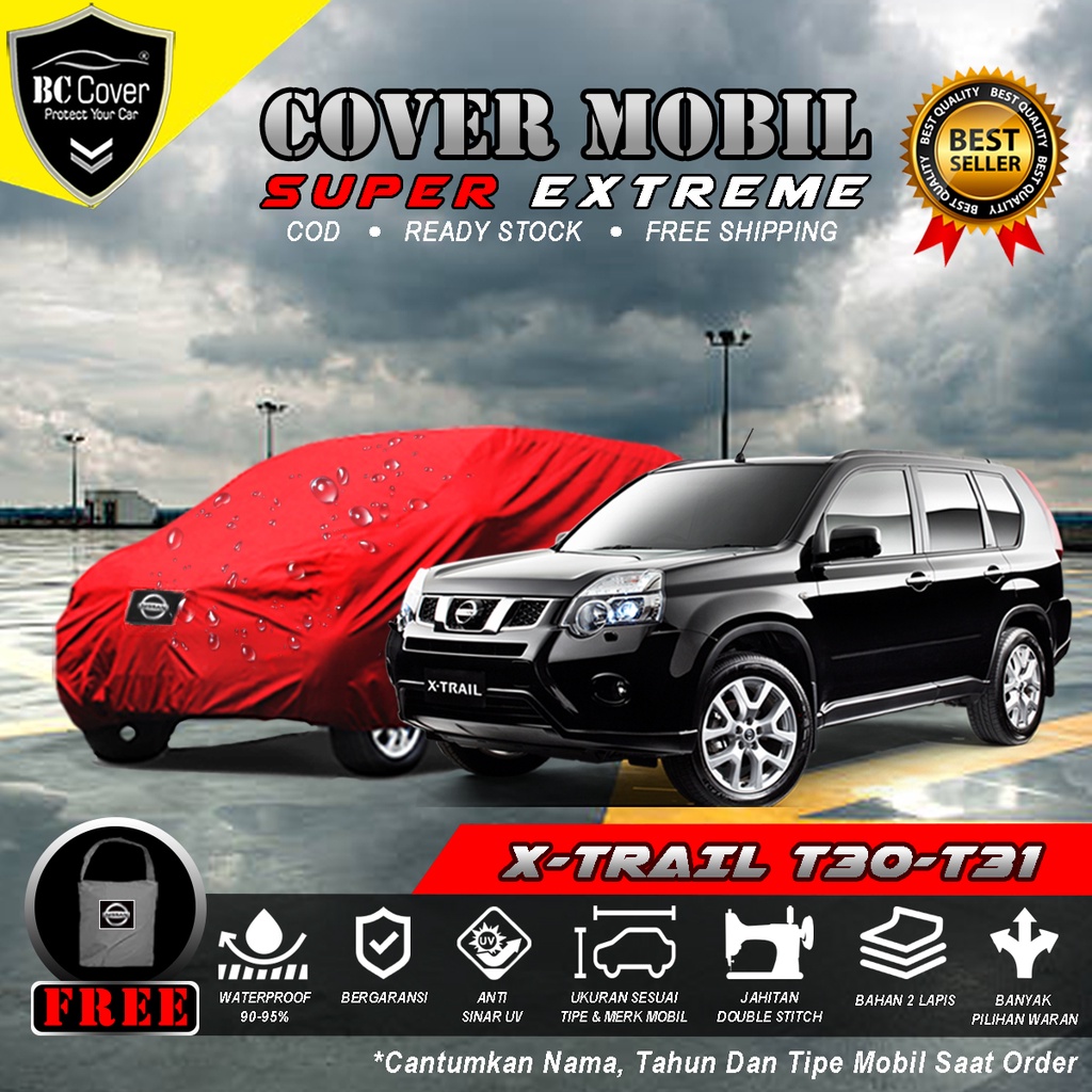 Body Cover Mobil Nissan Xtrail Lama Outdoor Waterproof / Sarung Mobil X-Trail Waterproof / Selimut Tutup Mobil Nissan Xtrail T30 T31 Penutup Mantol Kerudung Mantel Mobil Nissan X-trail Waterproof Outdoor Anti Air