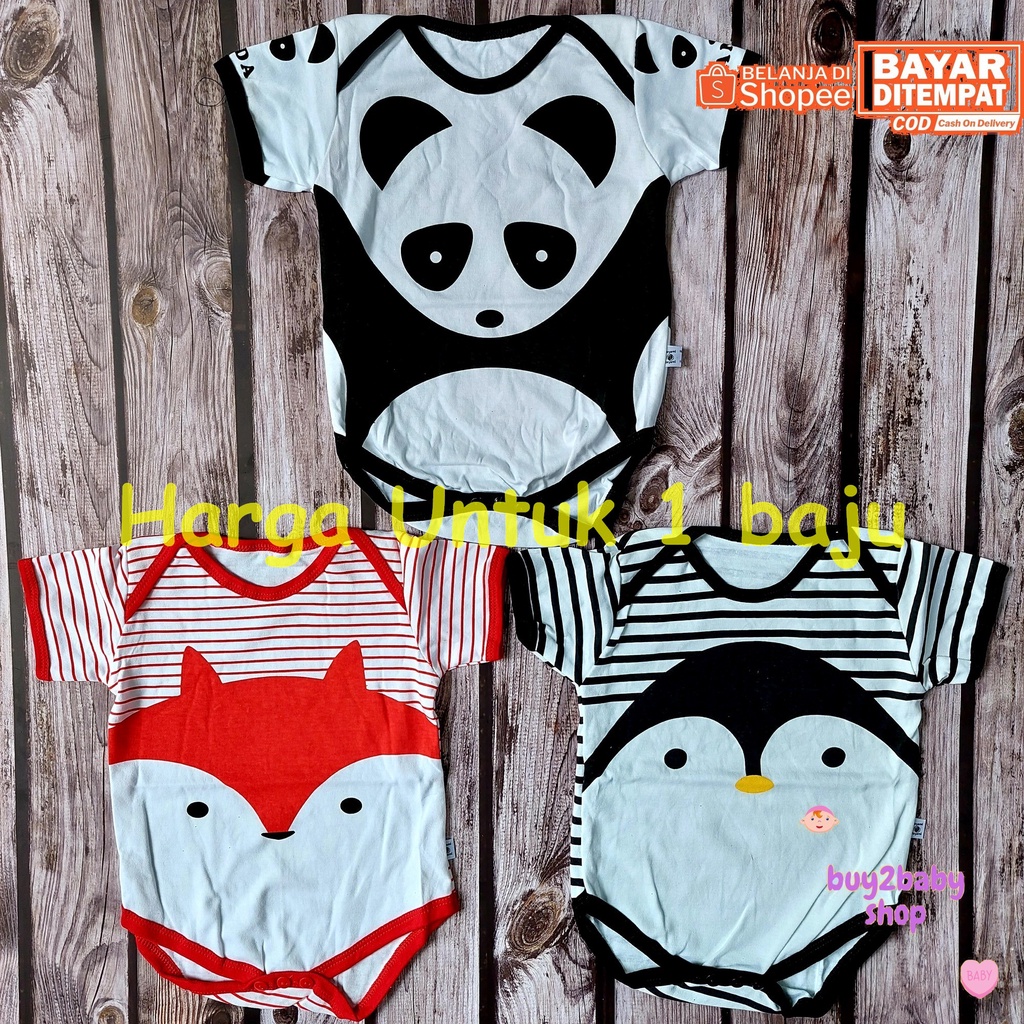 Romper bayi jumper pendek bayi HAYAMI animal Series 0-3 Bulan 1 PCS