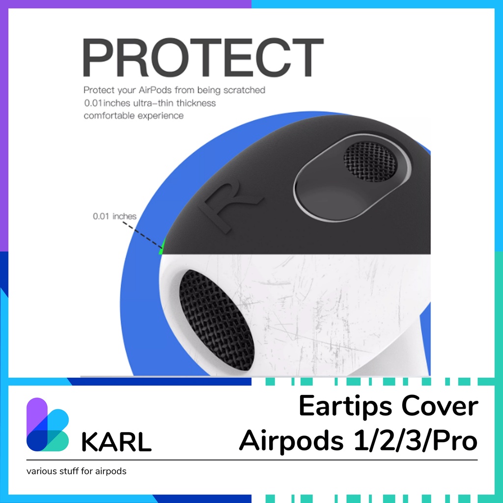 Case Cover Airpods Gen 1/2/3/Pro Inpods Ultra Thin Earphone Tips Anti Slip Earbud Earcaps