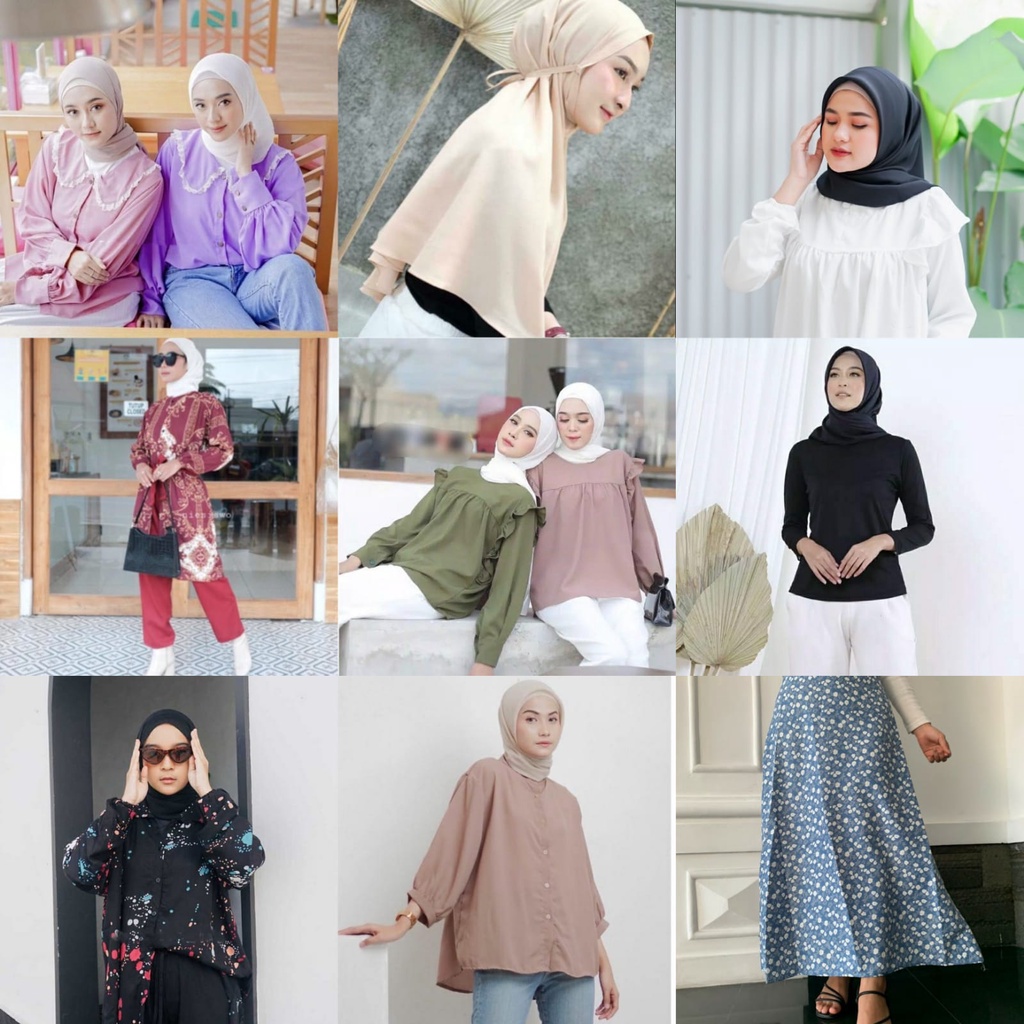 PRODUK GIVEAWAY RANDOM  GRATIS MINIMAL BELANJA 150.000 | SETELAN BLOUSE JILBAB KEMEJA