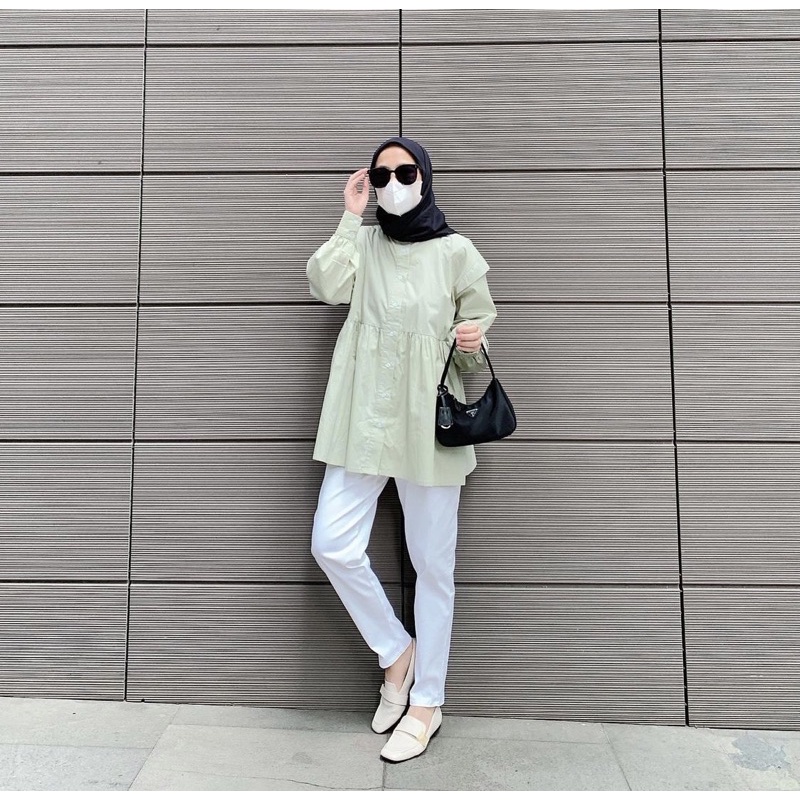 Cottontrend - Moia Top Lt Green