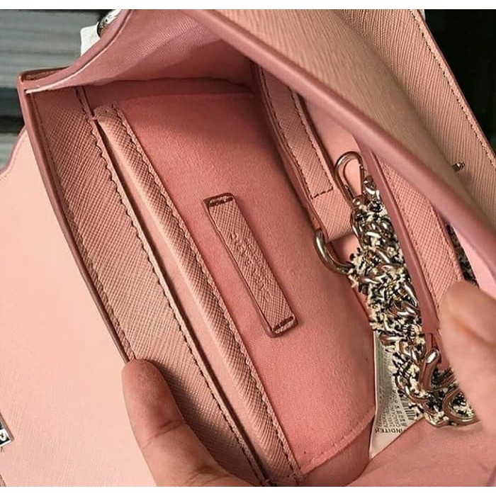 Tas Wanita Zara Original Floral 2Tali(Rantai&Floral),Supplier Tangan 1 - Biru Muda