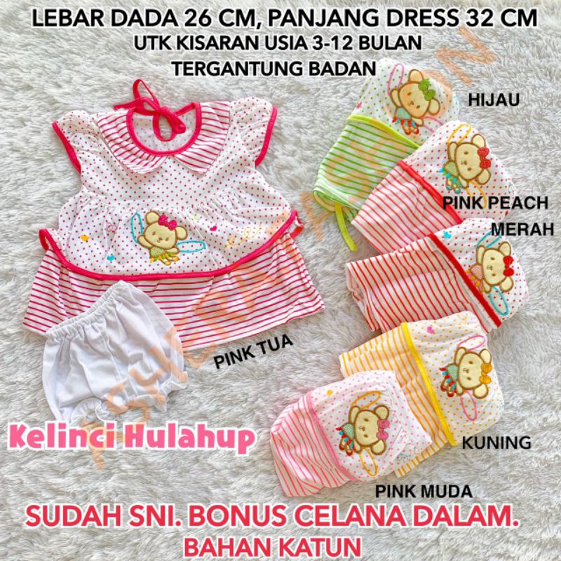 DRESS YLIN Y-LIN ROK SNI TERUSAN ANAK BAYI PEREMPUAN CEWEK KATUN BAGUS LUCU HALUS MURAH BONUS CD