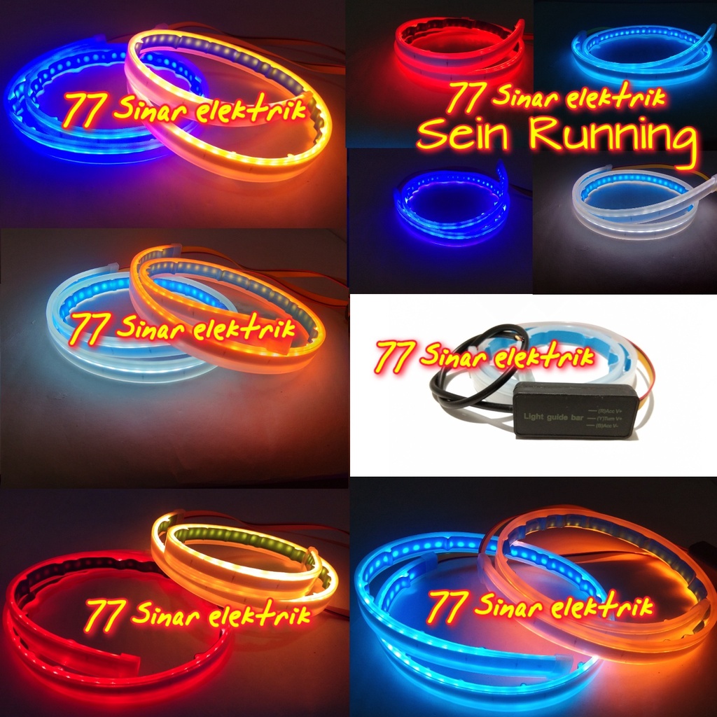 LED Alis DRL 60 Cm Fleksibel LED Alis Sein Running Drl 60 Cm Waterproof ( Harga Sepasang )