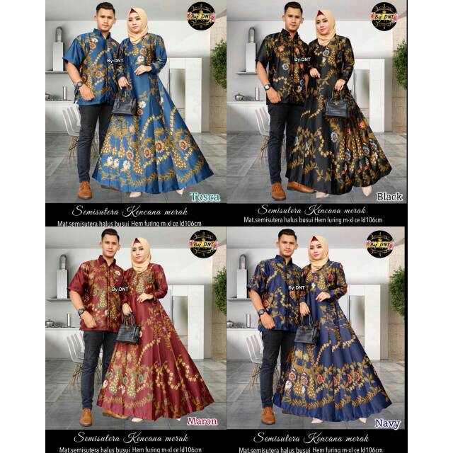 Baju Batik Couple Semi Sutra Kencana Merak / Batik Sarimbit(geser untuk melihat yang lain)