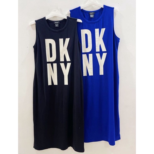 Dkny sleeveless big logo maxi dres