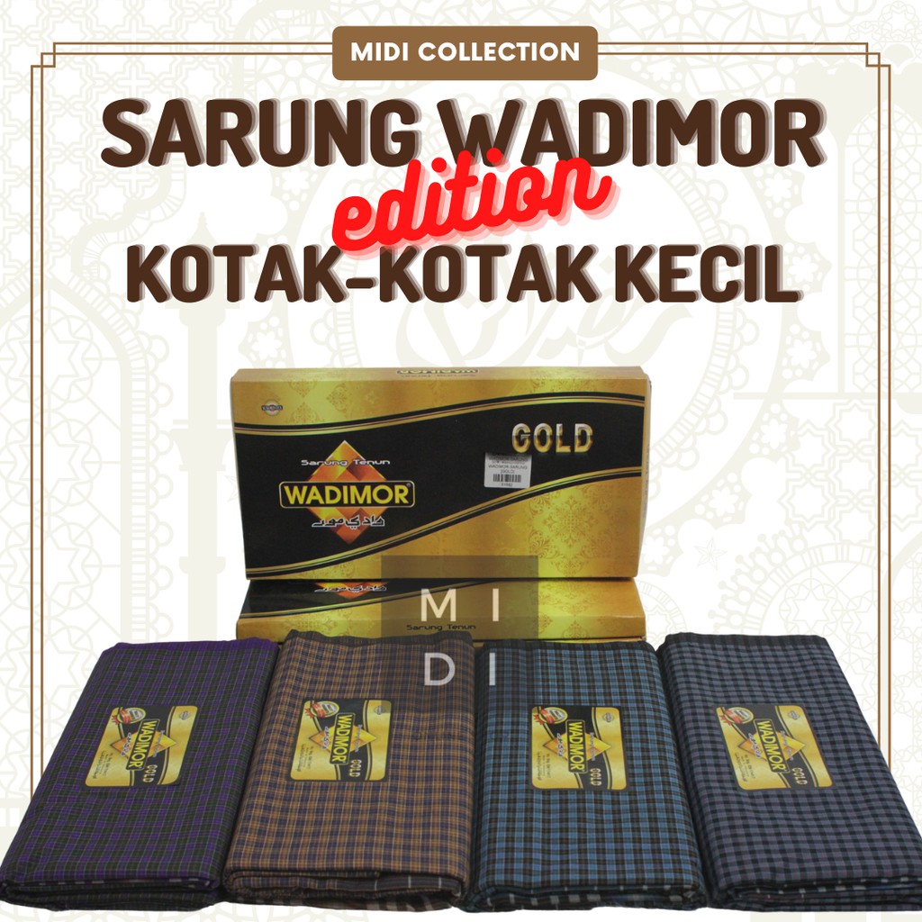 WADIMOR Sarung Tenun Motif Kotak-Kotak Kecil