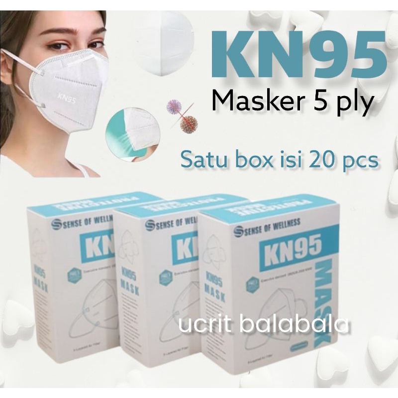 KN95 MASKER 5 PLY EARLOOP DISPOSABLE MASK KN 95 - SENSE OF WELLNESS