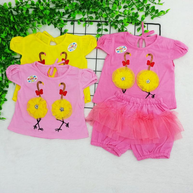 [Ss-7011] Pakaian Bayi Perempuan Size 0-6bulan, Setelan Anak Perempuan, SetelanTutu, Celana Tutu