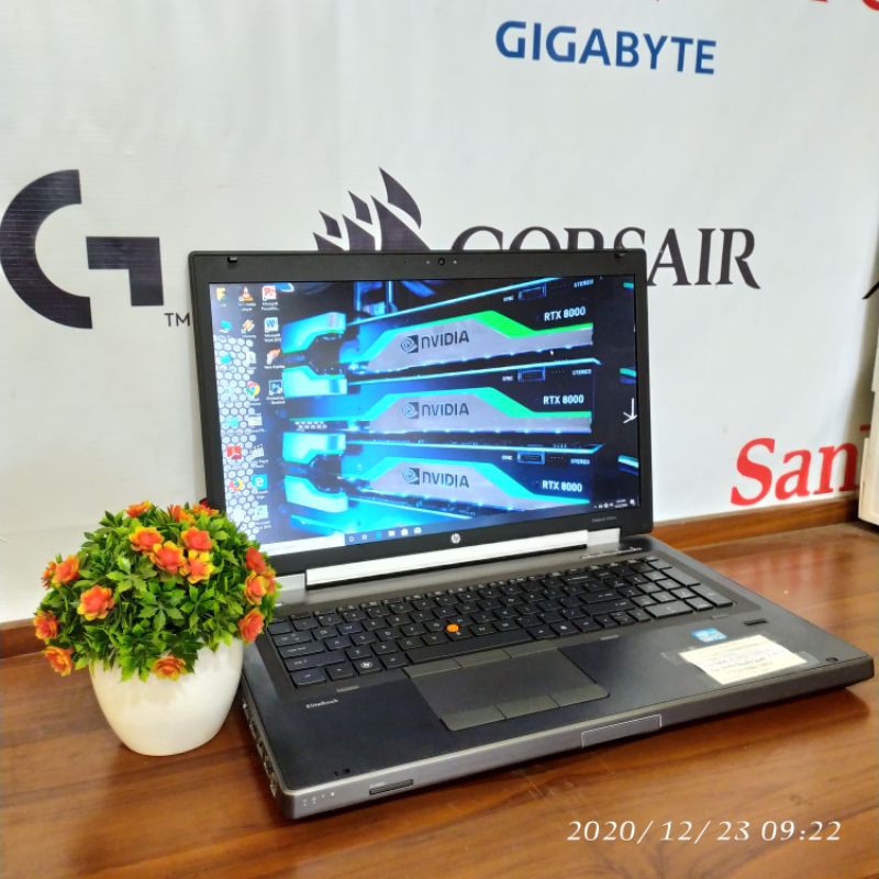 laptop HP Wrokstation 8760w core i7 ram 8gb vga nvidia quadro