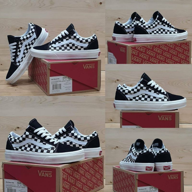 SEPATU VANS OLD SKOOL CHECKERBOARD OG CLASSIC SIZE 39-43