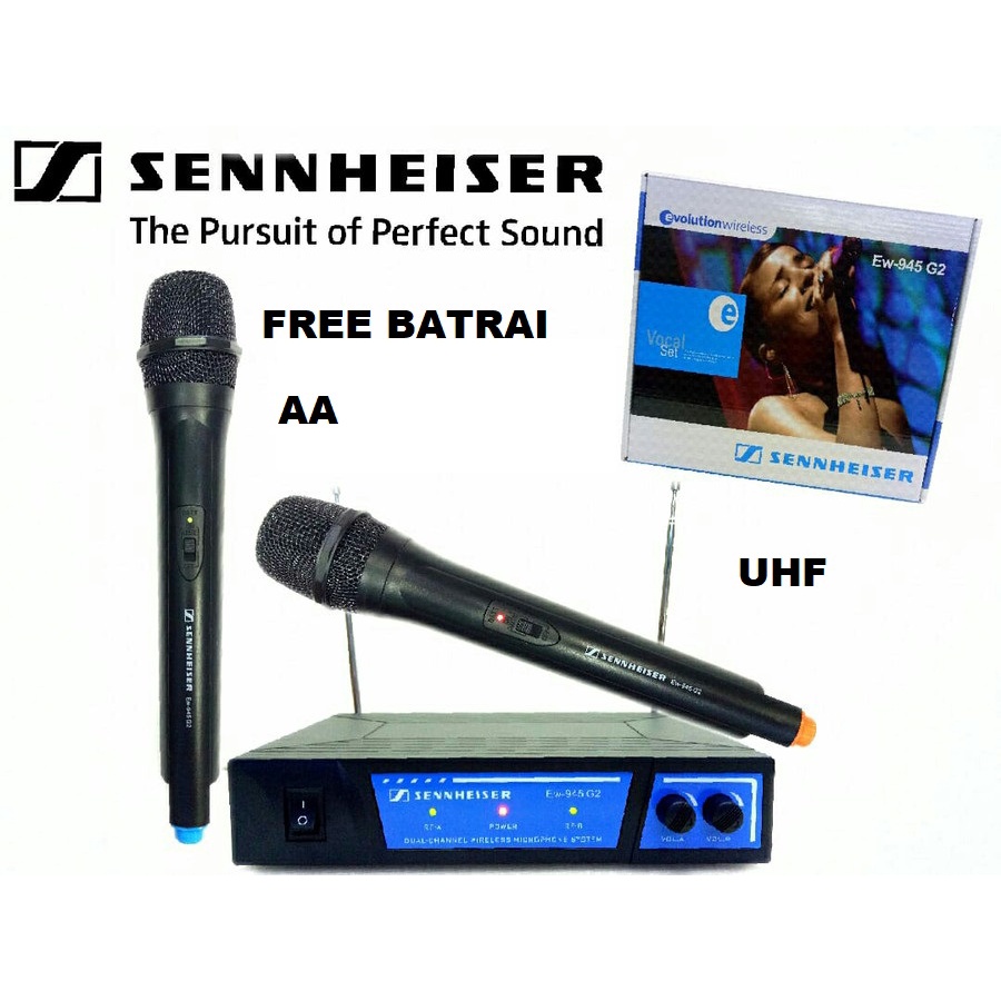 Mic Wireless Sennheiser ew 945 G2 / Microphone UHF-2 mic wereles-surara mantap