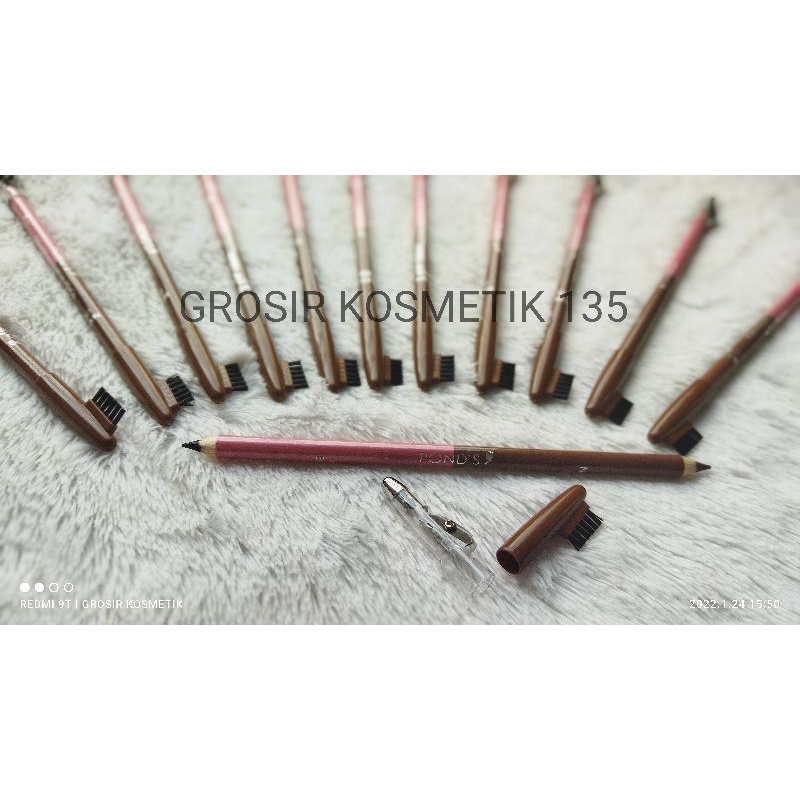 PENSIL ALIS DUA SISI HITAM COKLAT PNDS/MYBLINE