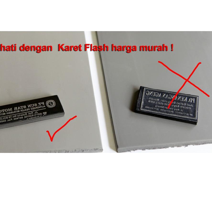 

Karet Stempel Flash "Mark" - Kualitas Premium (Warna Abu-Abu)