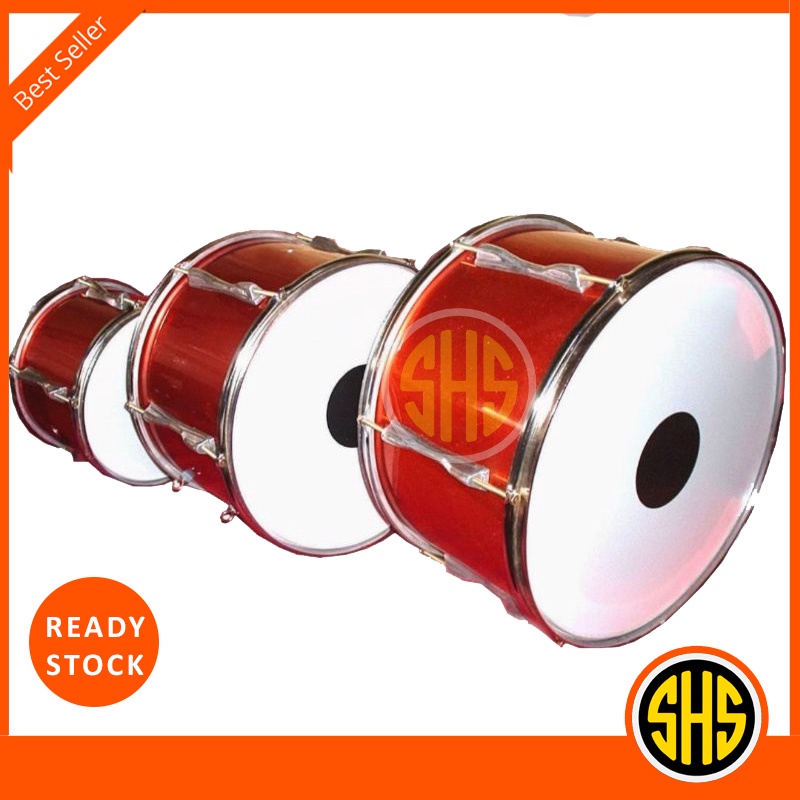 Bass Drum Bas Suporter Marching Paling Murah Ukuran 14 16 18 20 22 24 inch