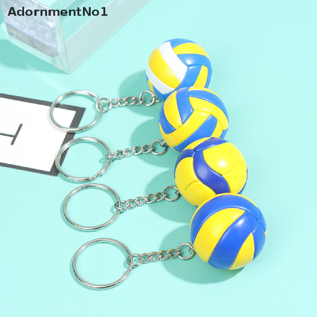 (AdornmentNo1) Gantungan Kunci Bentuk Bola Voli Mini Bahan PVC