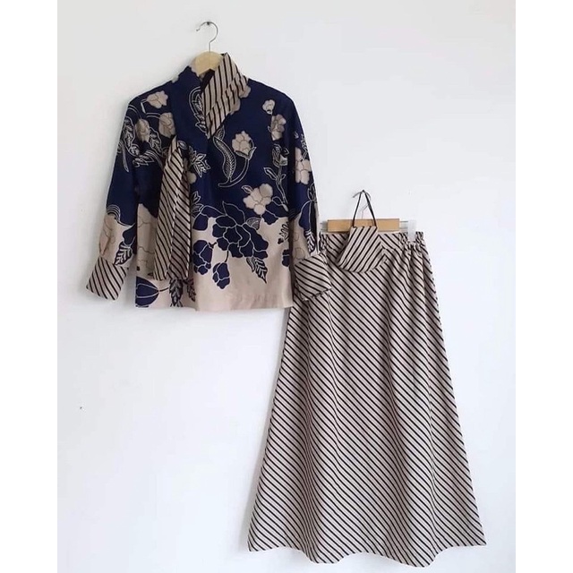 SETELAN BATIK WANITA PREMIUM | stelan batik katun kerja wanita modern
