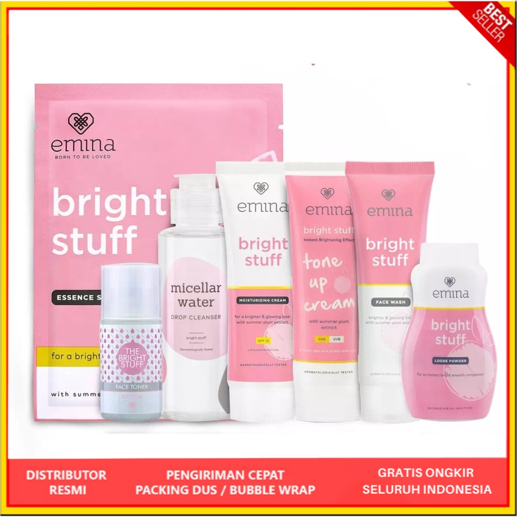 Emina Bright Stuff Series (Micellar Water, Face Wash, Face Serum, Toner & Moisturizing Cream) - crea