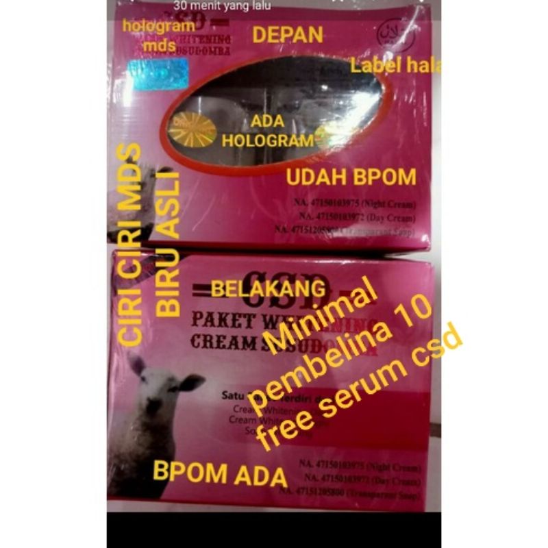 Csd Mds BPOM Cream susu domba holo biru 30gr BESAR 100% ori