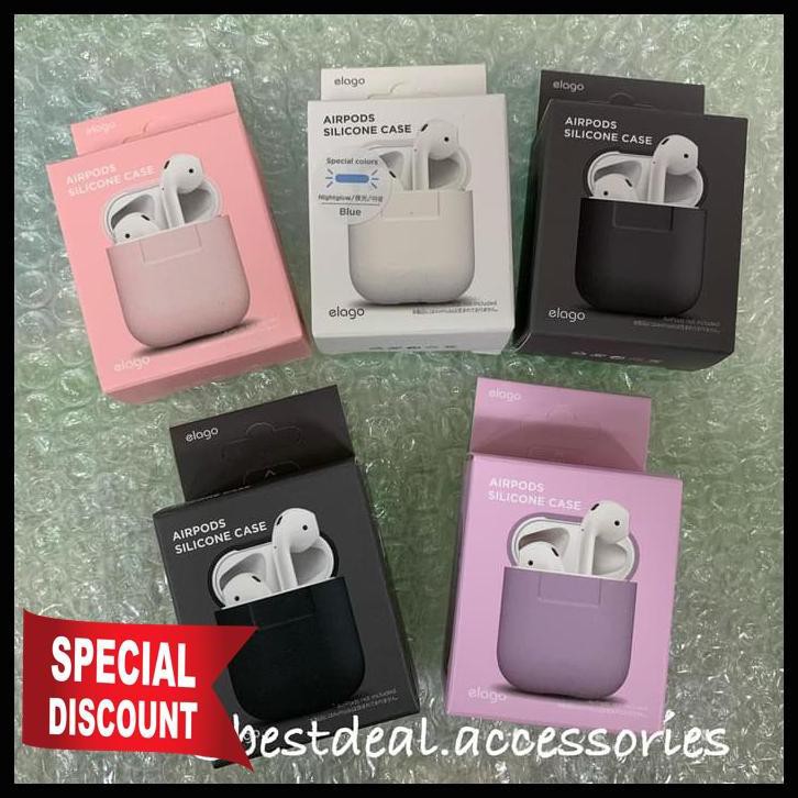 Elago Apple Airpods Silicone Case - Airpod Original Promo Price - Merah Best Seller