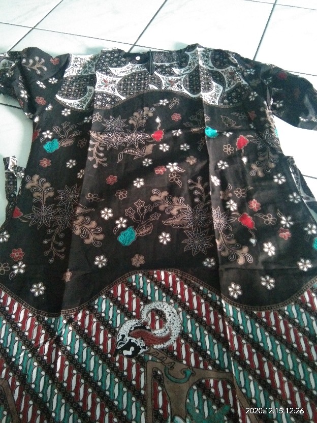 Batik Tunik Shibori Jumputan Terbaru Size S-3l / Hrb026 Yelbor Navbor / Biru Putih