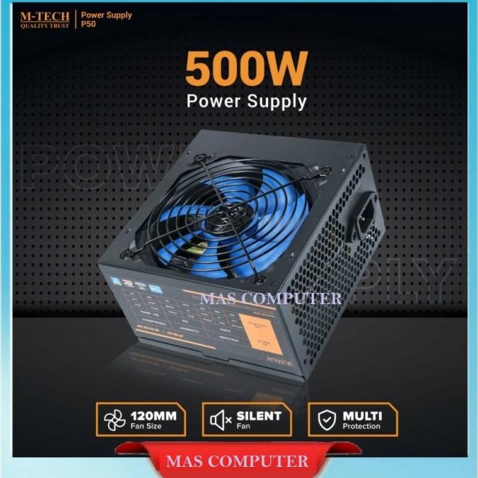 POWER SUPPLY MTECH P50 500W FAN 12CM / Power Supply M-TECH 500W