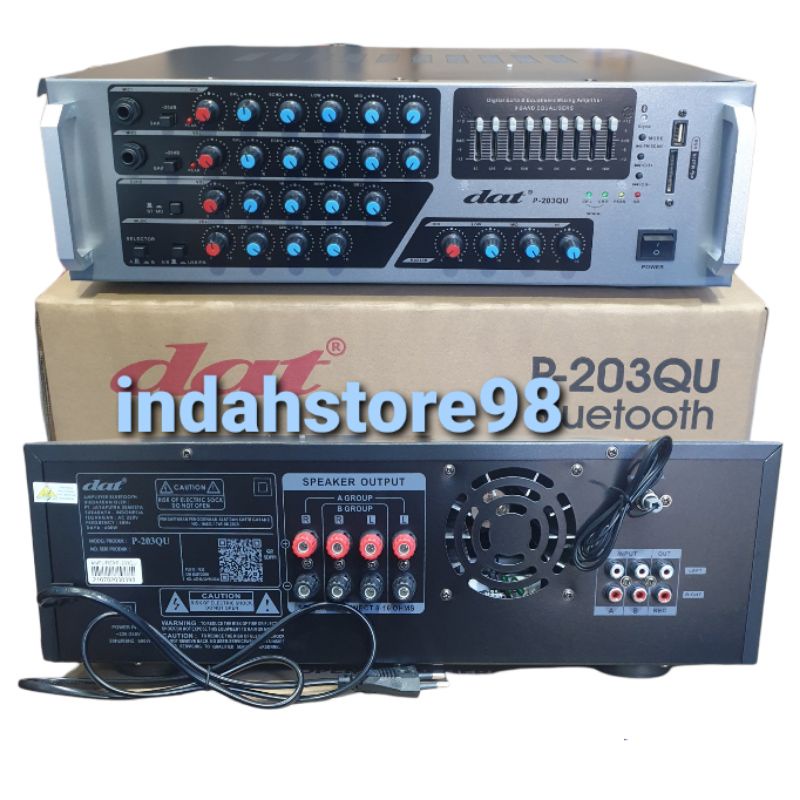 Power Amplifier BluetoothDAT P-203QU / P203 QU Profesional Ampli Karaoke Original