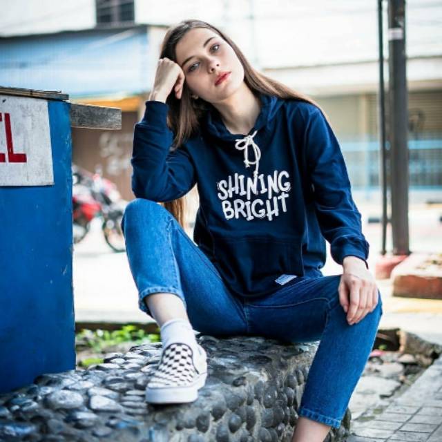 hoodie shining bright navy original premium 2 model