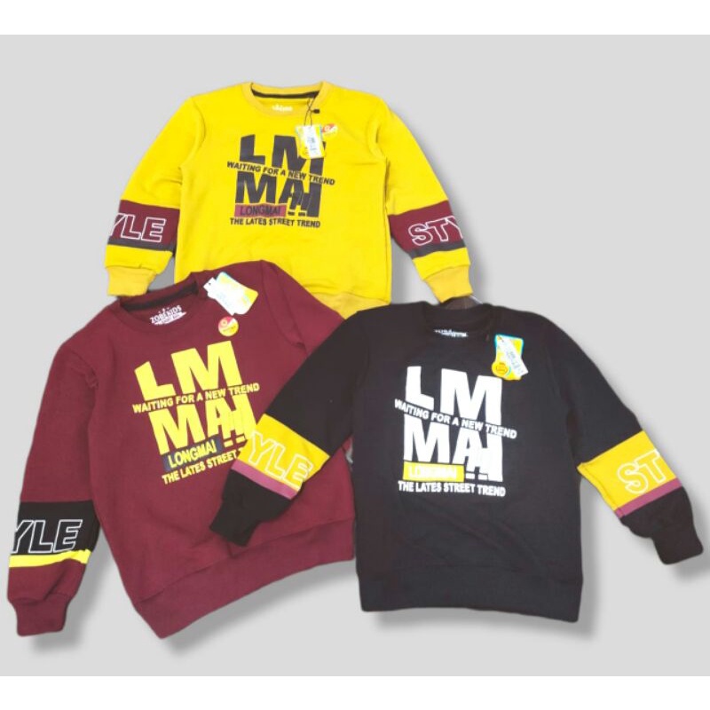 CREWNECK ANAK PREMIUM 4-15THN ZOBE KIDS NYAMAN DIPAKAI CN004